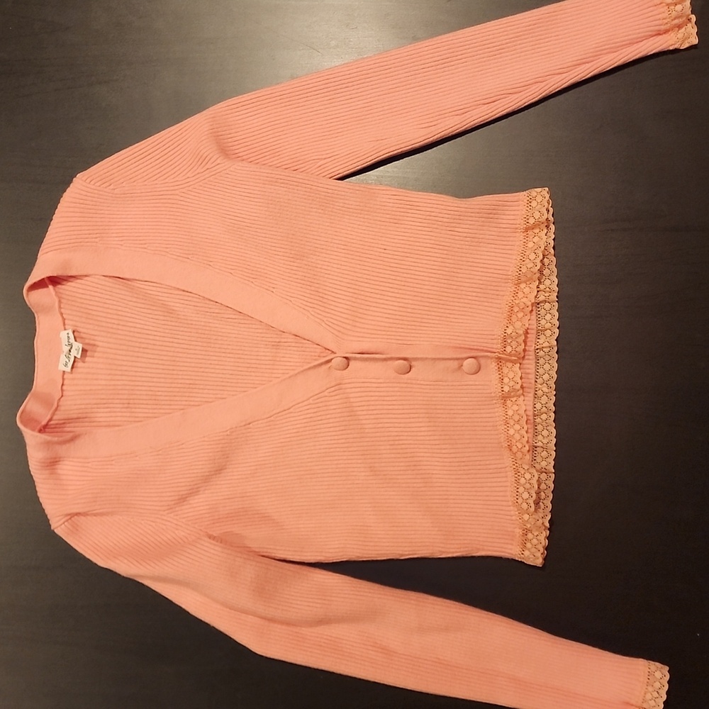 For Love & Lemons - Victoria Secret Coral Cardigan Classic Knit Sweater